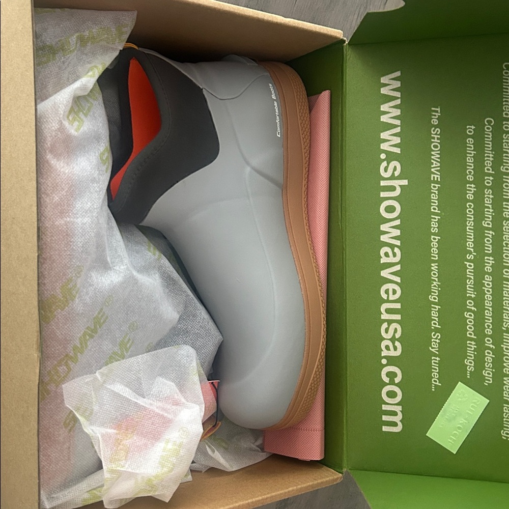 Gray and Black Ankle Deck Boots